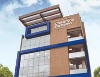 Fachada do Hospital Christóvão da Gama, em Santo André